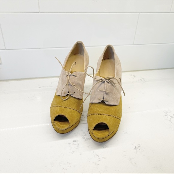 J. Crew Oxford Platform Booties / Heels - Fabulous Suede! - Picture 12 of 12